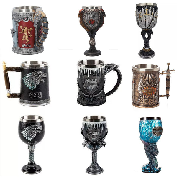 Stainless Steel Fantasy Goblets & Tankards