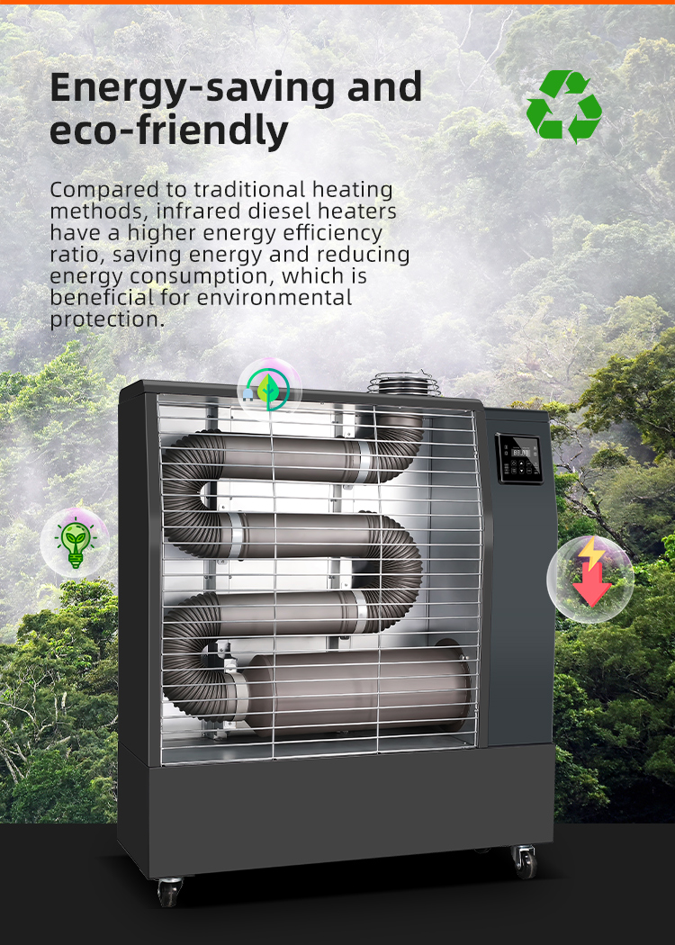 Commercial Diesel Radiant Heater — 13 kW, 50 L Tank