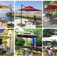 Commercial Patio Umbrella — 3×3 m Aluminum Roman Garden Parasol image preview