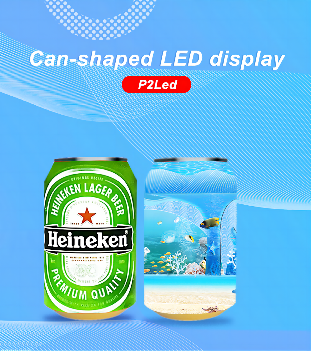 Cylindrical Can-Shaped LED Display — Custom Digital Signage Column