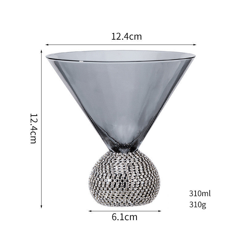 Diamond-Encrusted Crystal Glassware — Cocktail, Wine & More