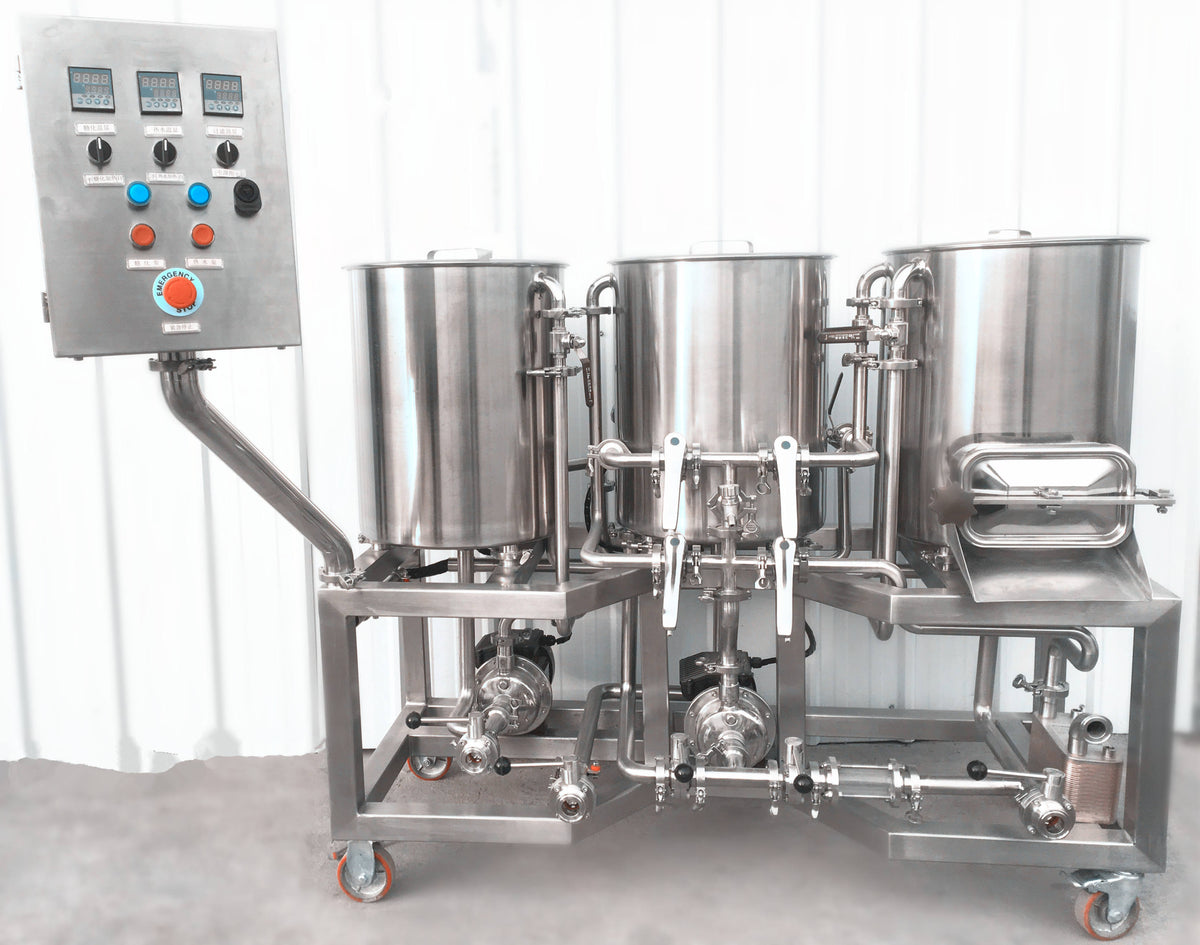 Nano Craft Beer Brewing System — 3-Vessel Electric Brewhouse