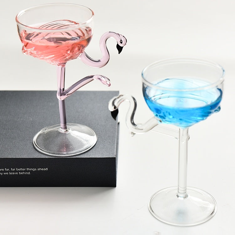 Elegant Flamingo Cocktail Glass