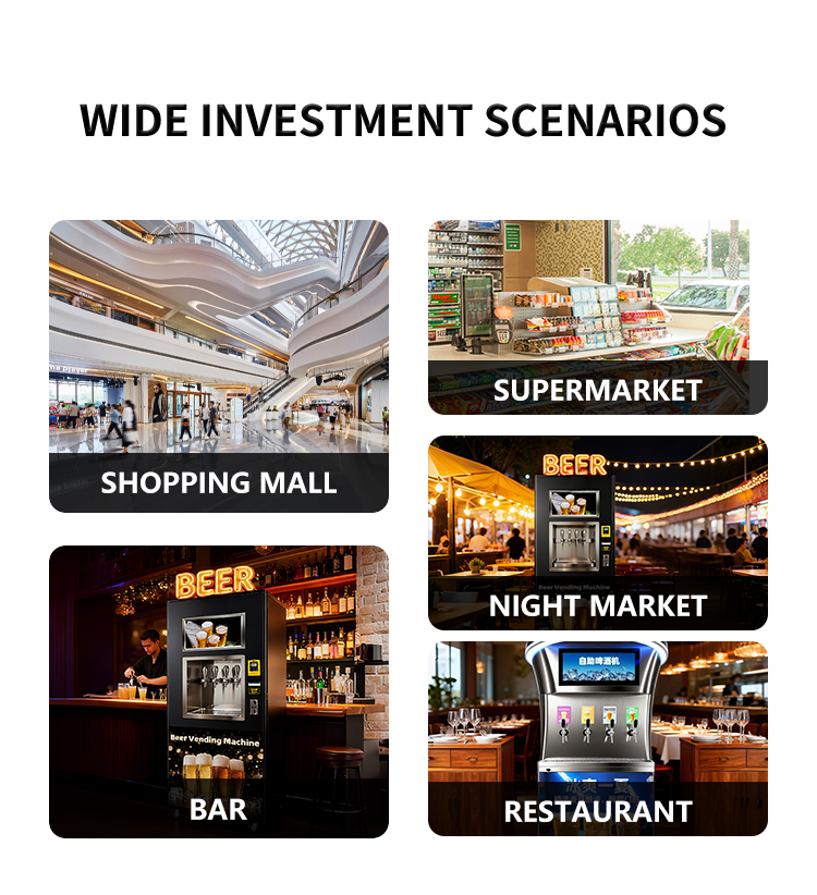Self-Service Beer & Drink Vending Machine — 21.5" Touchscreen