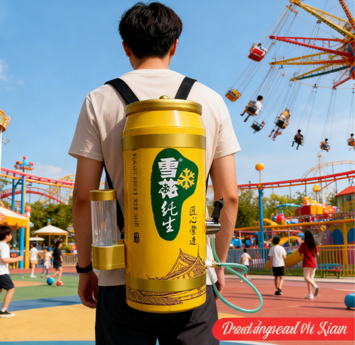 Wearable Backpack Beverage Dispenser — Mobile Event Drink Server