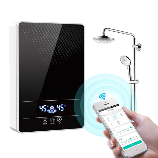 Chauffe-eau instantané électrique sans réservoir — 7 kW, commande par appli Wi-Fi