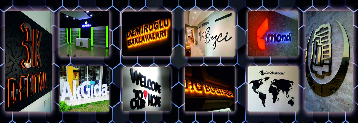 Ultra-Slim LED Light Box Sign — App-Controlled RGB, Wall-Mounted