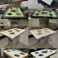 Smoke-Free Hot Pot Table — Marble Top, Built-In Induction image preview