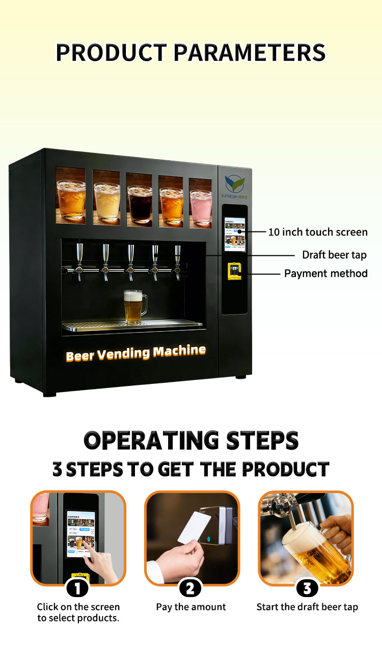 Desktop Beer Vending Machine — Self-Service with Touchscreen