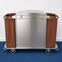 Housekeeping Linen Cart — Foldable Stainless Steel image preview