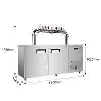 Commercial Draft Beer Kegerator — Dual Cooling, 2–12 Tap image preview