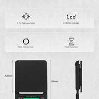 Digital Coffee Scale with Timer — 3 kg, 0.1 g image preview