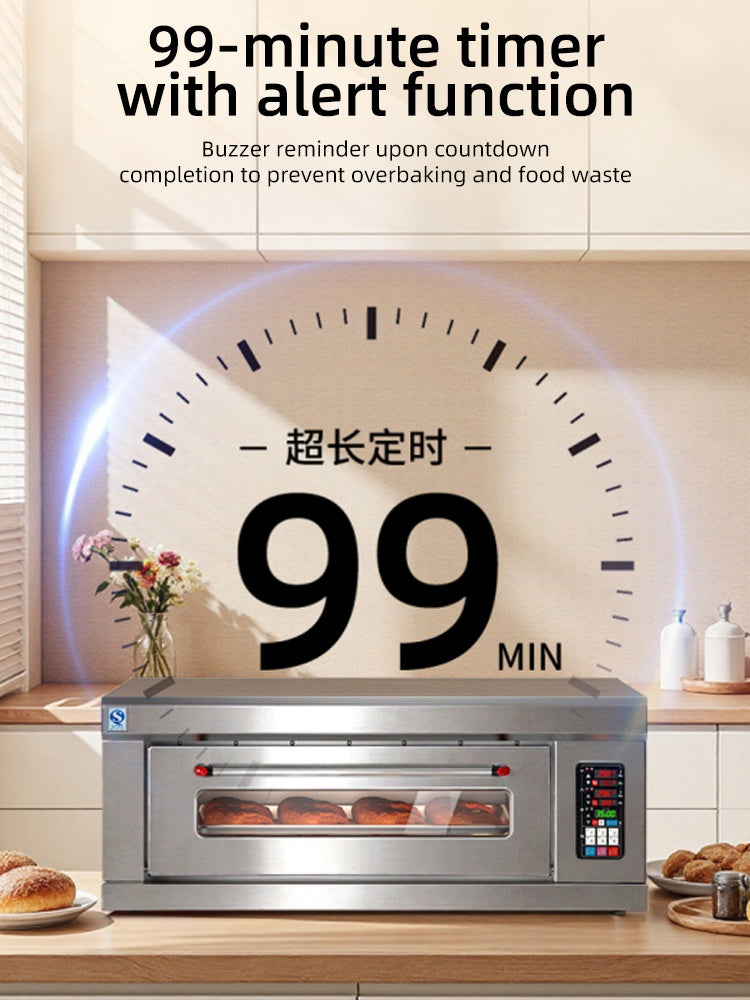 Commercial Electric Deck Oven — 3-Layer, 3-Tray