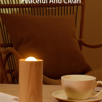 Rechargeable Wooden Flameless LED Candle Lamp — Warm White image preview