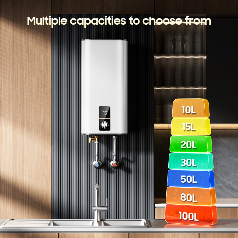 Electric Storage Water Heater — Enamel Tank, 10–100 L