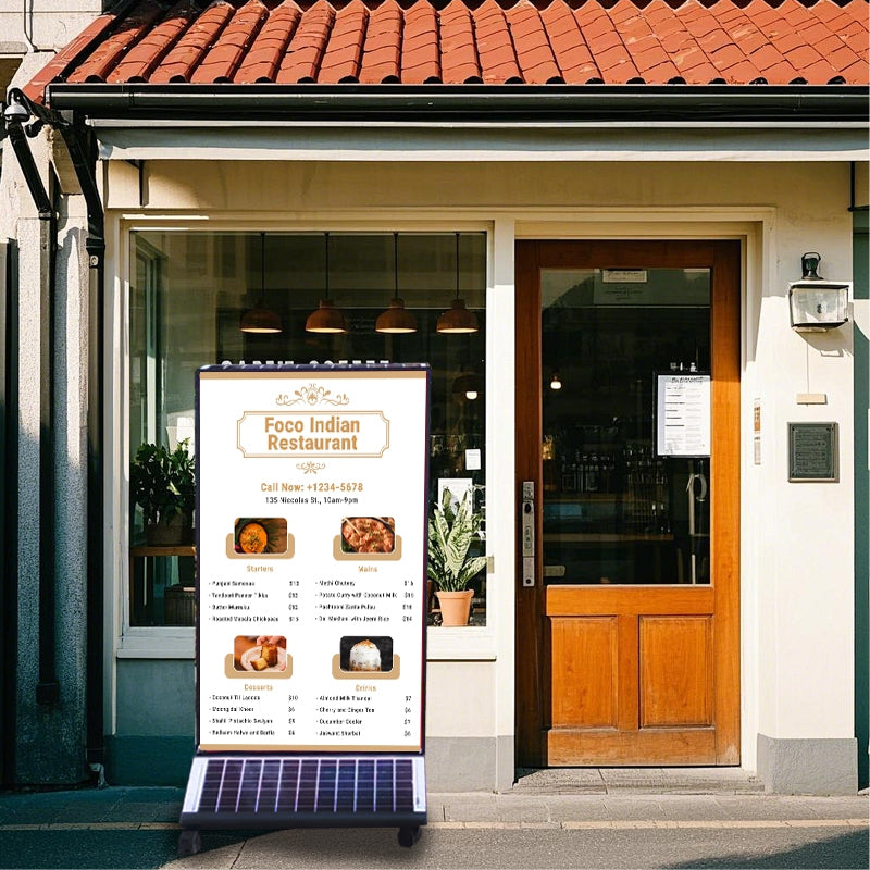 Solar LED Light Box — Outdoor Double-Sided Illuminated Sign