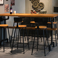 Industrial Water-Pipe Bar Table — Metal Frame image preview