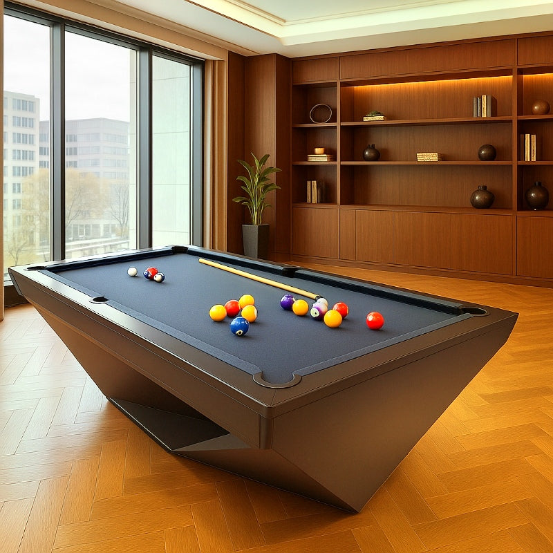 Billard 3 en 1 ardoise, table à manger — bois massif