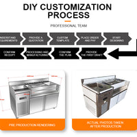 Custom Cocktail Bar Station — Refrigerated Underbar Workstation image preview