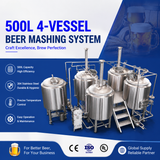 4-Vessel Craft Brewhouse System — 500L Stainless Steel
