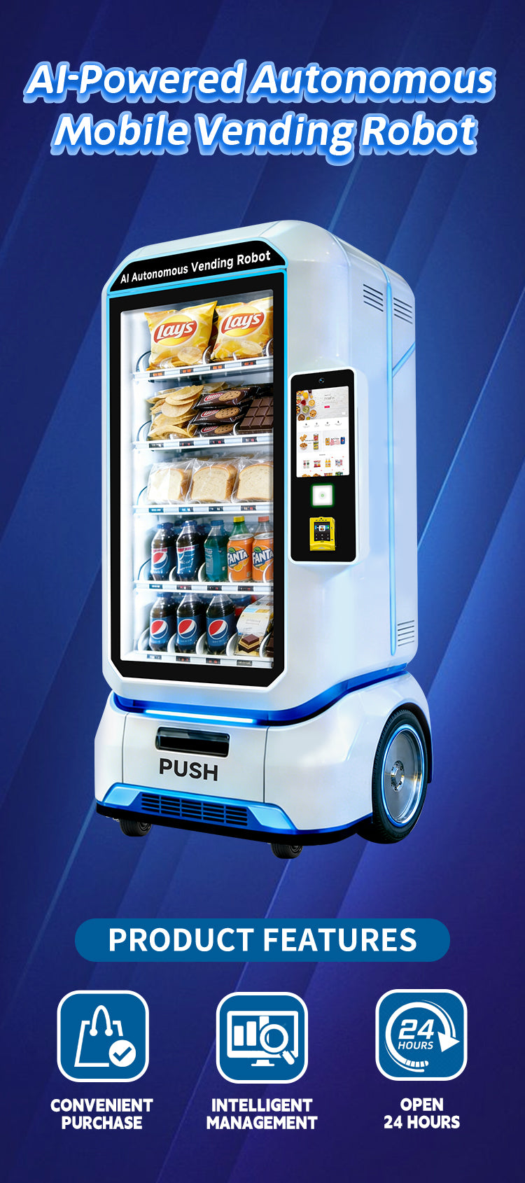Automatic Vending Machine — Touchscreen, Card & Cashless Payment