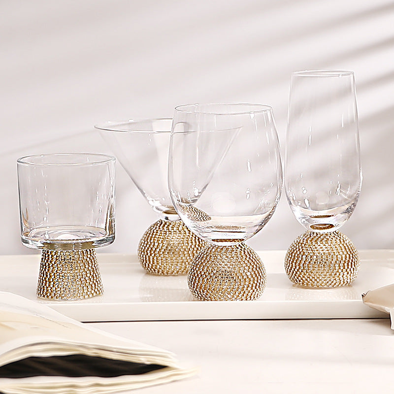 Luxury Diamond-Encrusted Crystal Glassware Collection