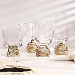 Diamond-Encrusted Crystal Glassware — Cocktail, Wine & More