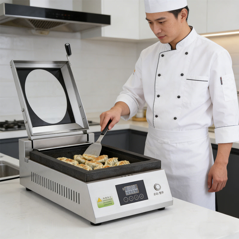 Commercial Electric Dumpling Fryer — Automatic Gyoza & Potsticker Cooker