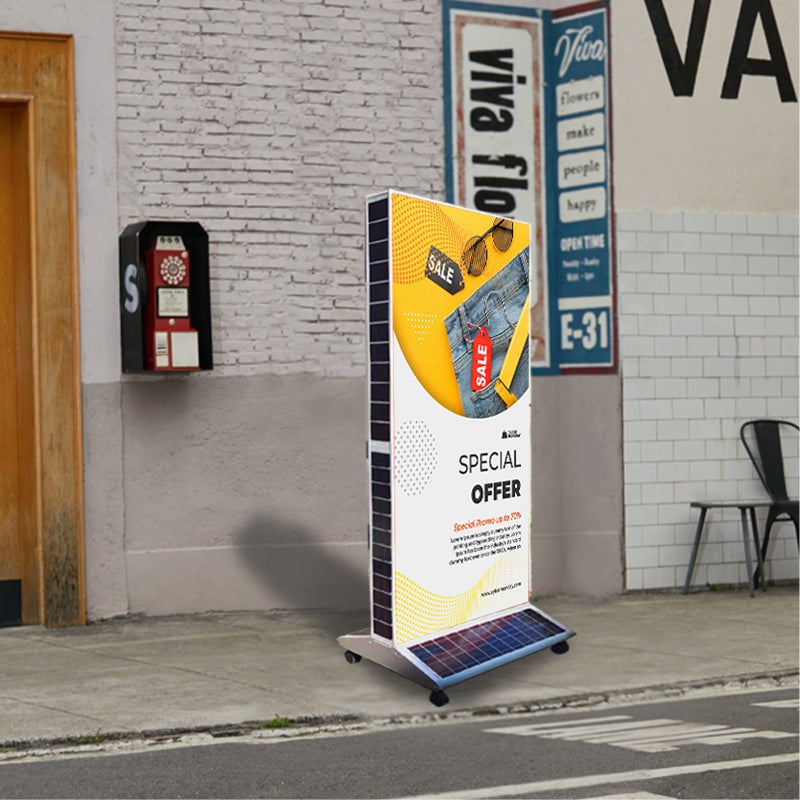 Solar LED Light Box — Outdoor Double-Sided Illuminated Sign