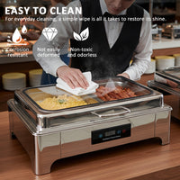 Electric Stainless Steel Chafing Dish — Buffet Food Warmer Set image preview
