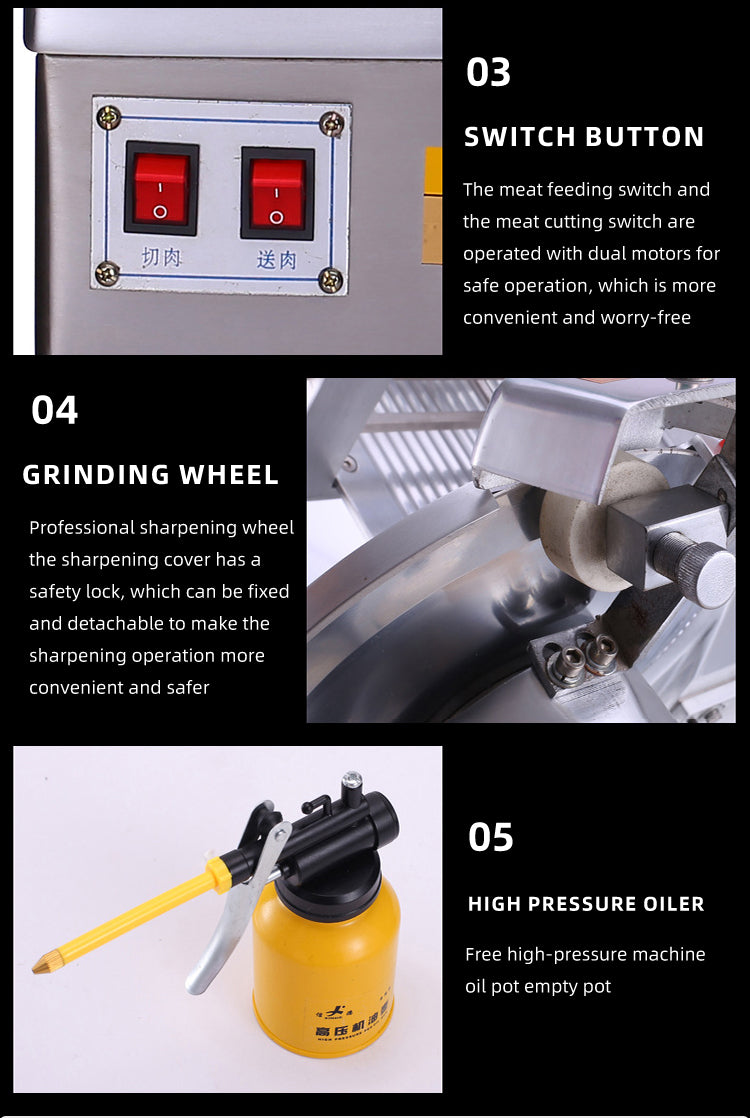 Commercial Automatic Frozen Meat Slicer — 300 mm Blade