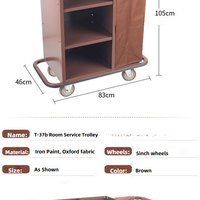 Housekeeping Cleaning Cart — Stainless Steel Maid Trolley image preview