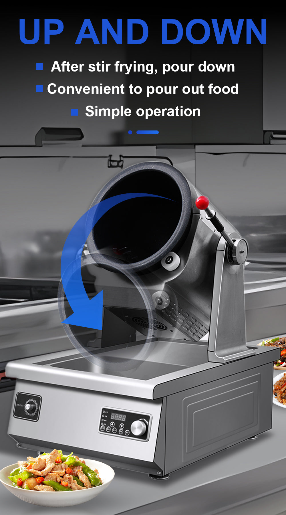 Commercial Automatic Stir-Fry Cooking Robot — Electric Wok Machine