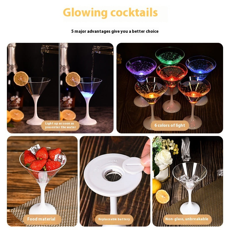 LED Illuminated Cocktail Glass Set (6 Pc.)