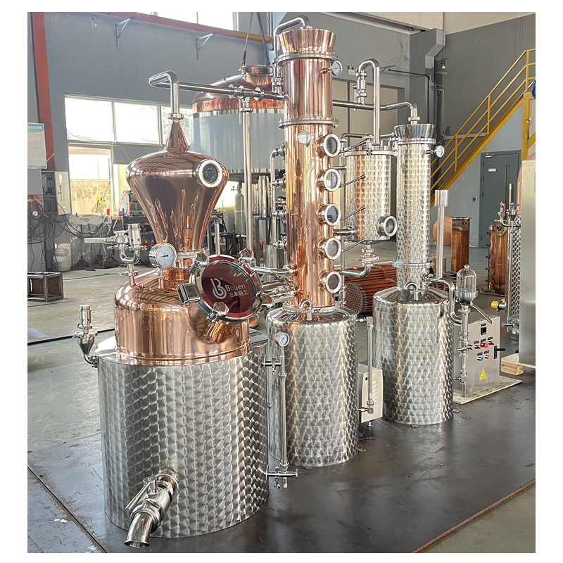Commercial Reflux Column Still — Copper & Stainless Distillation System
