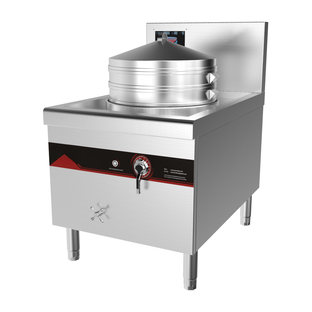 Commercial Induction Bun Steamer — 7-Hole, 18 kW