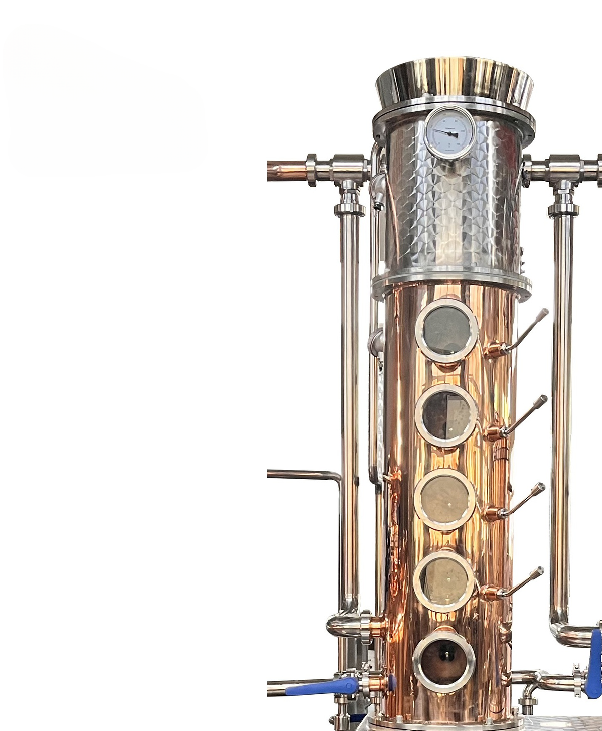 Commercial Reflux Column Still — Copper & Stainless Distillation System