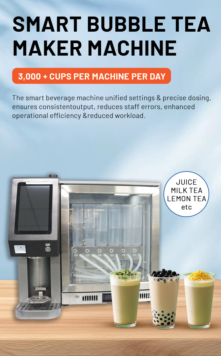 Automatic Bubble Tea Machine — 8-Tap Countertop Beverage Dispenser