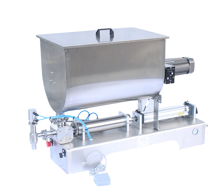 Semi-Automatic Piston Filling Machine — Heated Hopper & Agitator