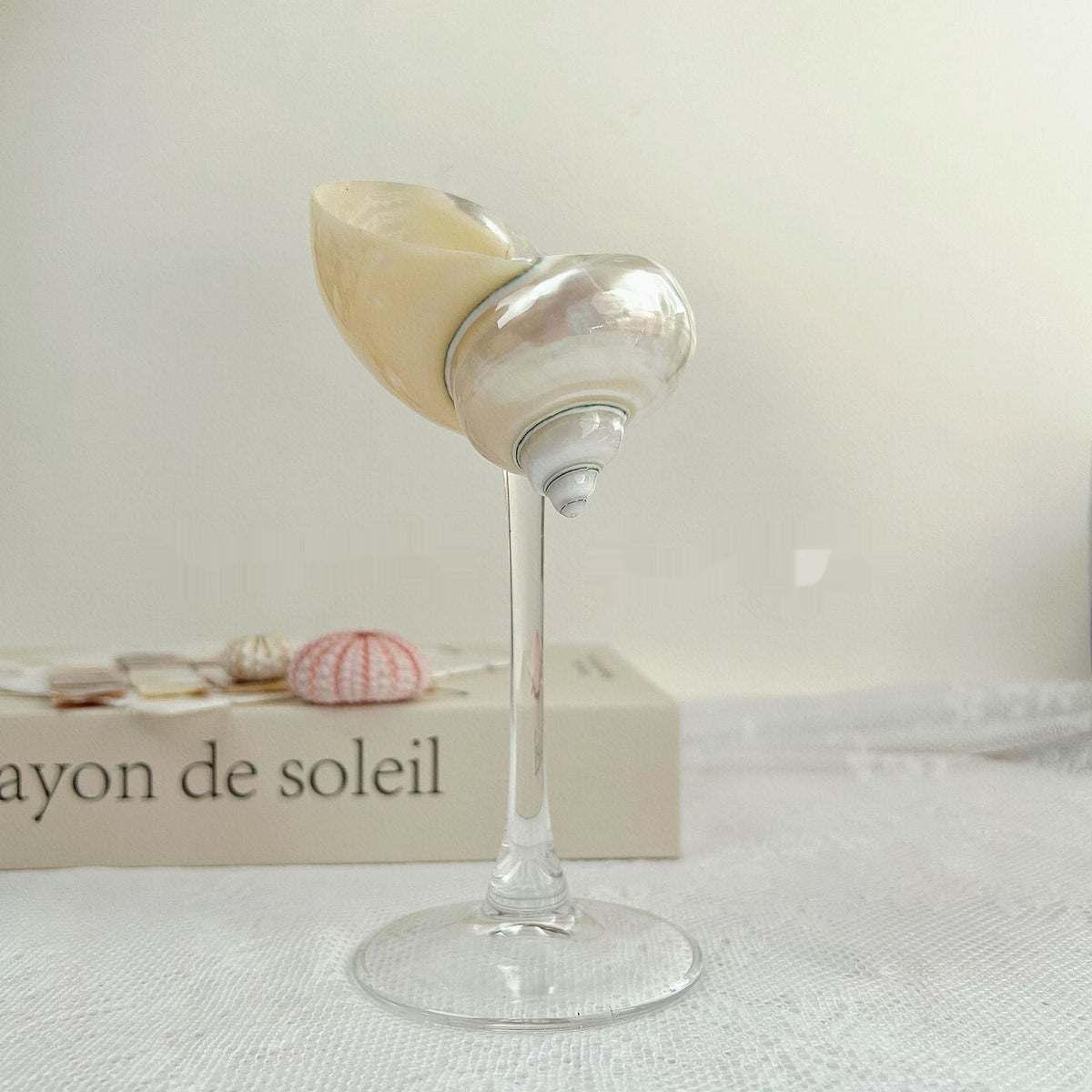 Handmade Shell Cocktail Glasses, height 11–16cm