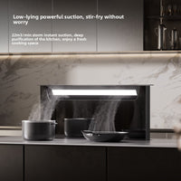 Downdraft Island Range Hood with Recirculation Filtration and Tabletop Lifting image preview