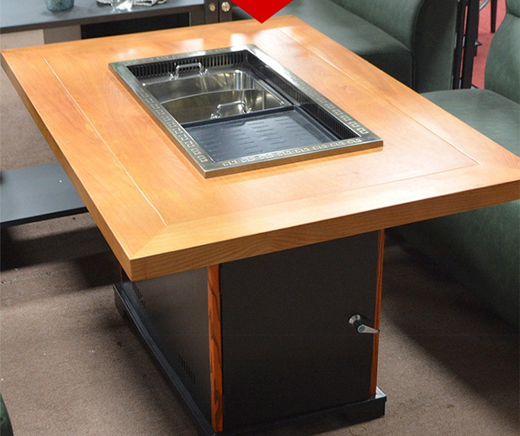 Commercial Electric Hot Pot & BBQ Grill Table — 2-in-1