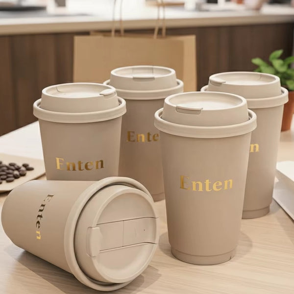Custom-Printed Biodegradable Paper Coffee Cups