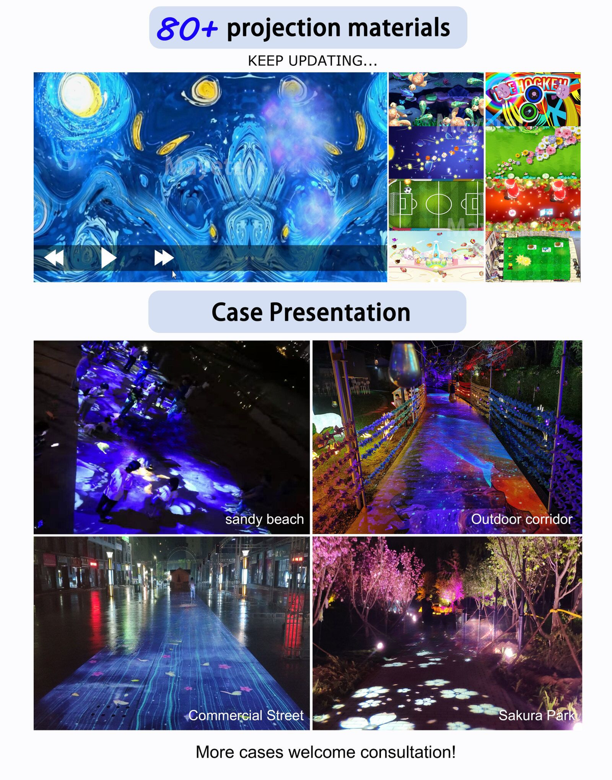 Interactive Indoor and Outdoor Laser Floor & Wall Projector
