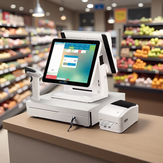 Моноблочная POS-система на Android — сенсорный экран 15" с двойным дисплеем