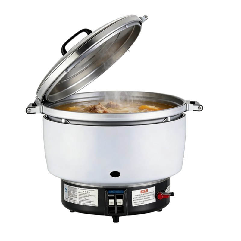 Commercial Gas Rice Cooker — Stainless Steel, Multi-Capacity
