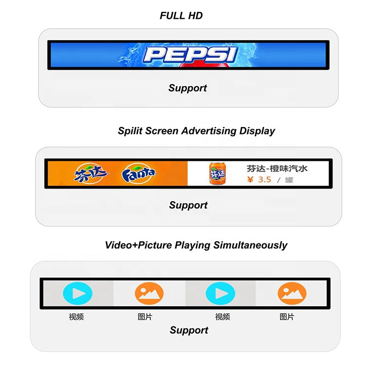 Ultra-Wide Stretch Bar LCD Digital Shelf-Edge Display