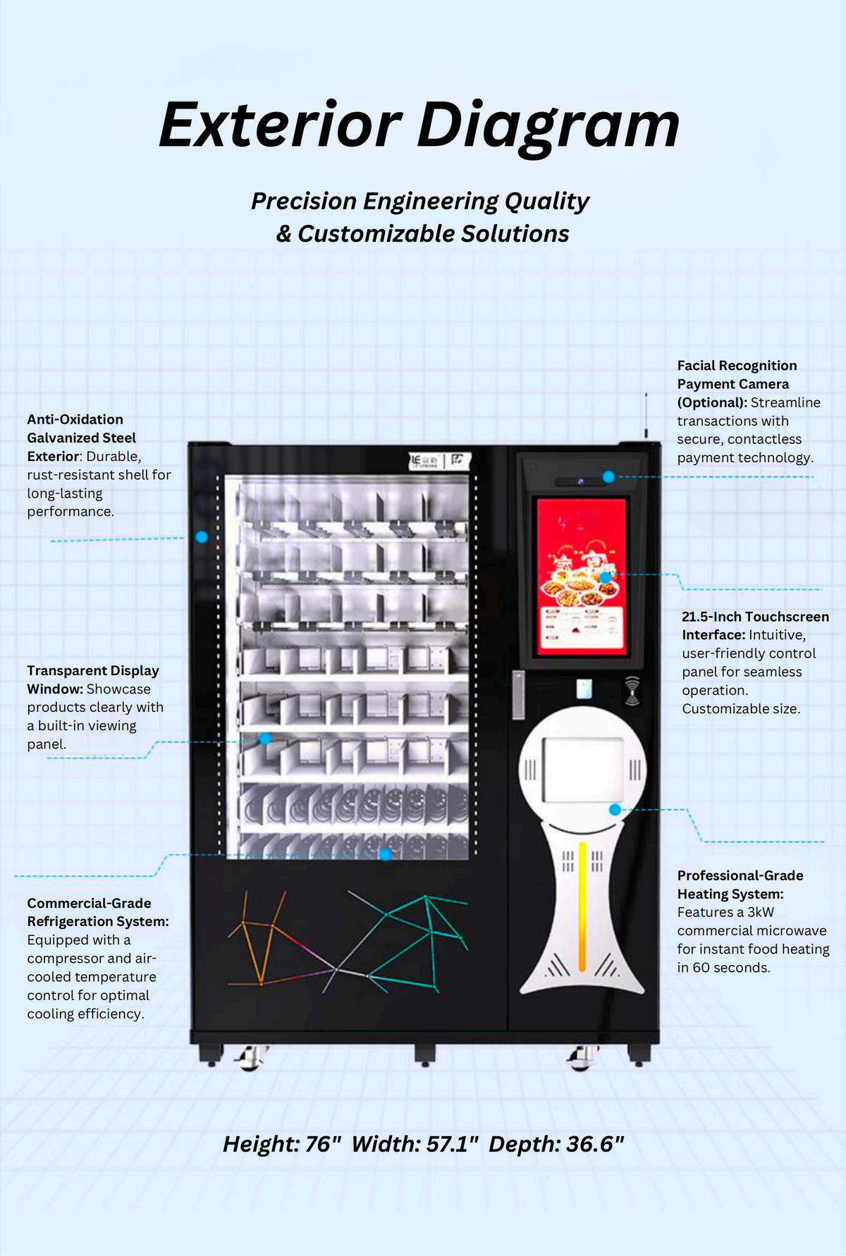 Automatic Hot Food Vending Machine — Cook & Serve