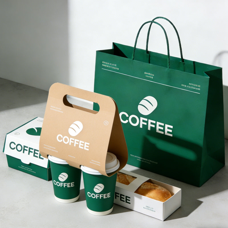 Custom Fast Food Takeaway Packaging Box Set — Paperboard
