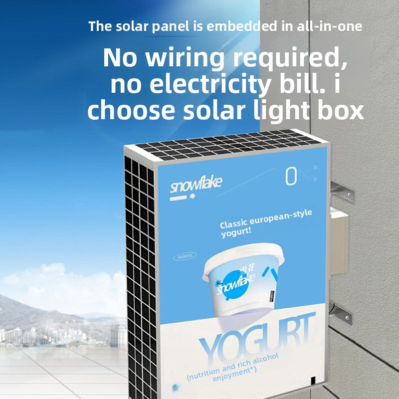 Custom Double-Sided LED Light Box Sign — Solar-Powered, Weatherproof